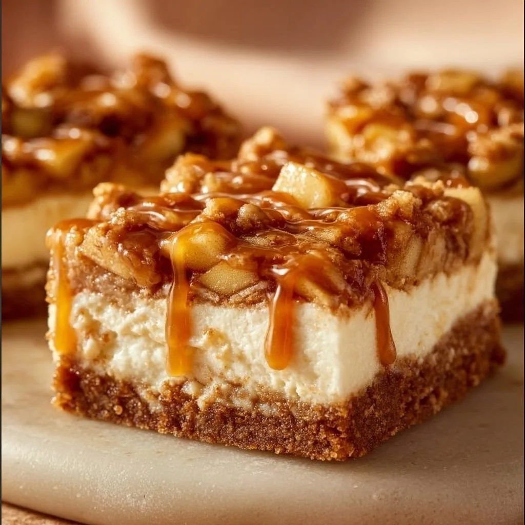 Caramel Apple Cheesecake Bars
