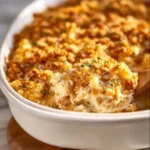 Delicious Million Dollar Chicken Casserole with creamy cheese topping