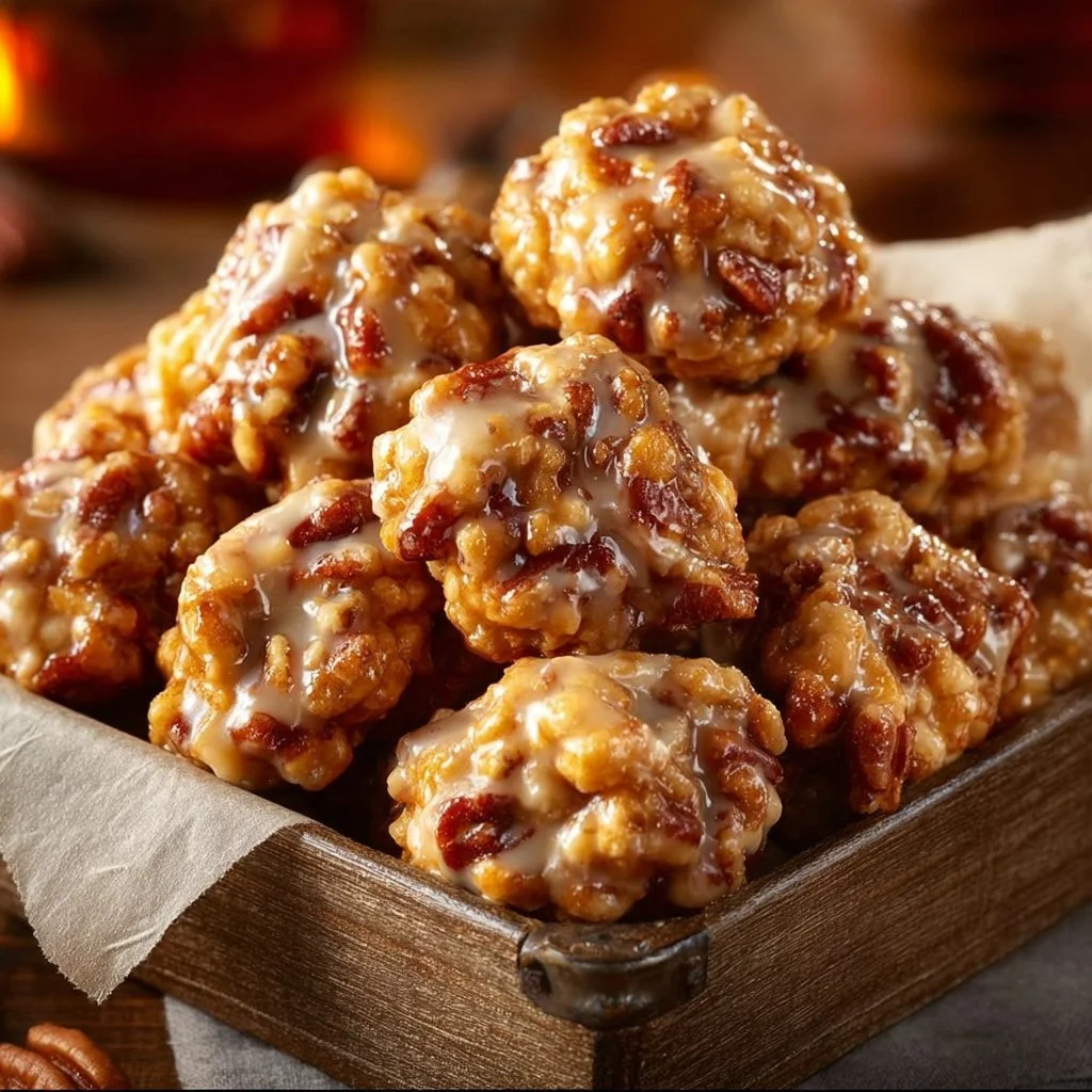 Pecan Crunch Glazed Bites