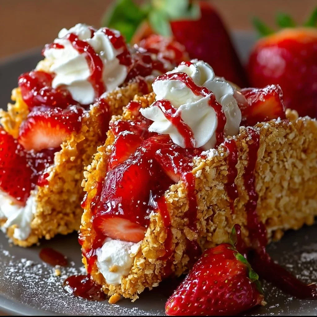 Strawberry Crunch Cheesecake Tacos
