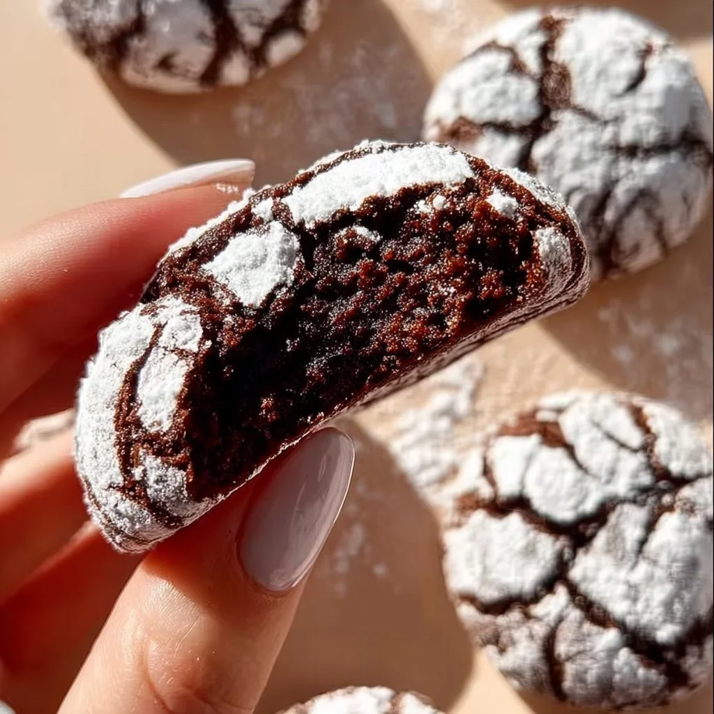 The BEST Chocolate Crinkle Cookies