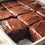 Decadent chocolate Texas sheet cake with creamy chocolate frosting