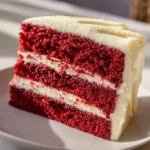 Delicious moist Southern red velvet cake with cream cheese frosting