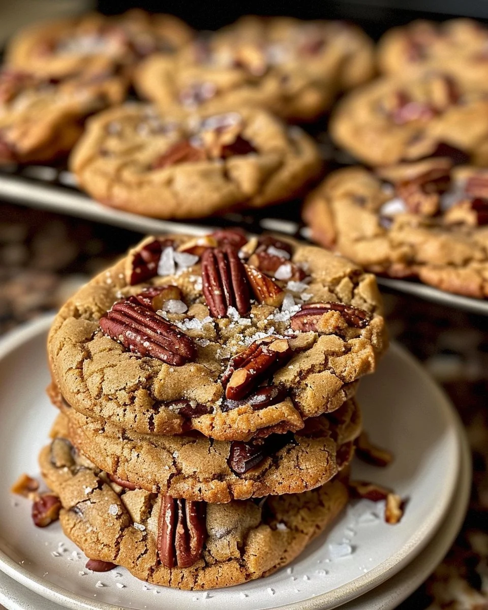 Brown Butter Bourbon Pecan Chocolate Chunk Cookies