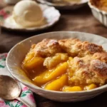 Delicious Church Potluck Peach Dump Cake served at a family gathering