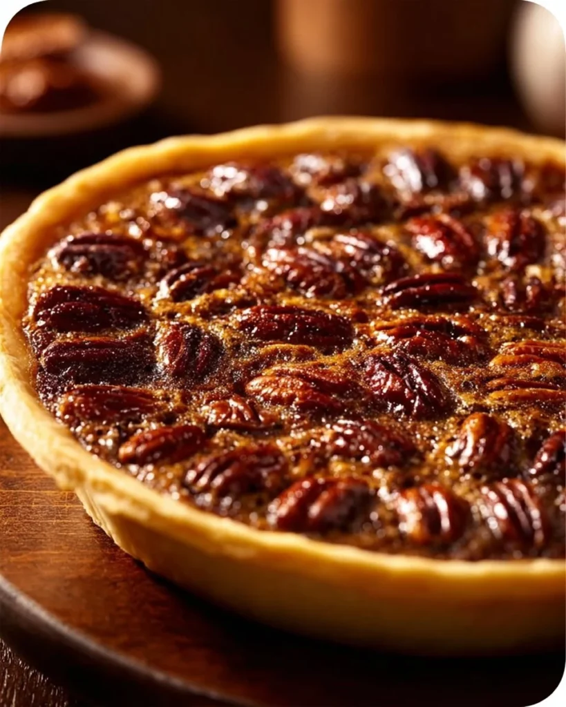 Slice of condensed milk pecan pie on a plate with whipped cream