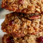 Delicious cranberry walnut oatmeal cookies with oats, cranberries, and nuts