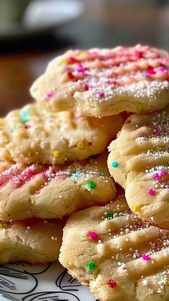 Delicious Easter Shortbread Cookies decorated with colorful icing