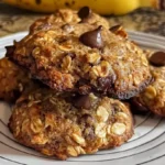 Soft banana bread cookies made with 3 simple ingredients.