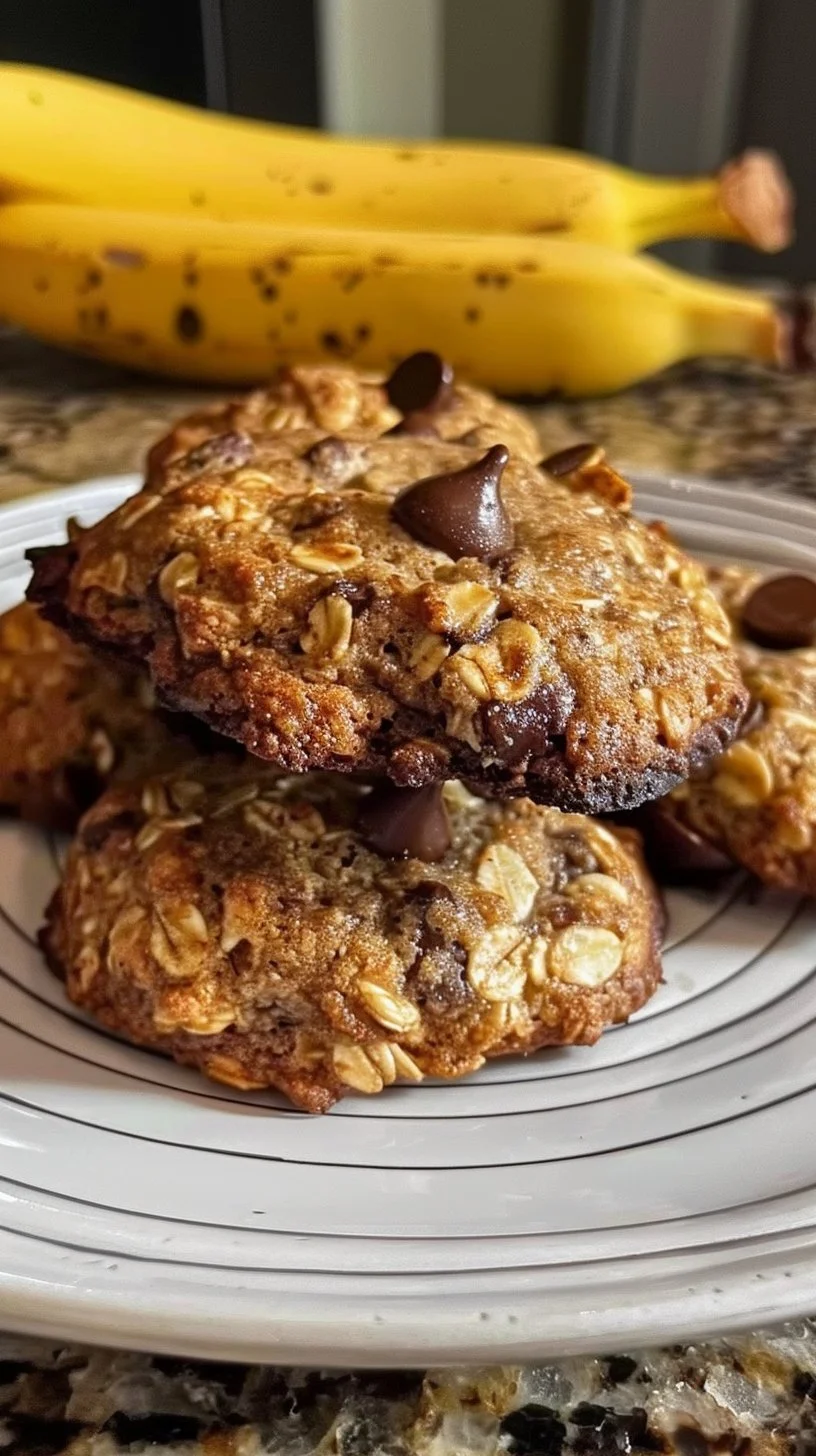 Soft banana bread cookies made with 3 simple ingredients.