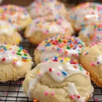 Plate of assorted delicious Italian cookies on a table