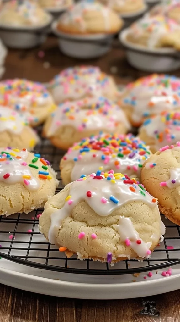 Plate of assorted delicious Italian cookies on a table