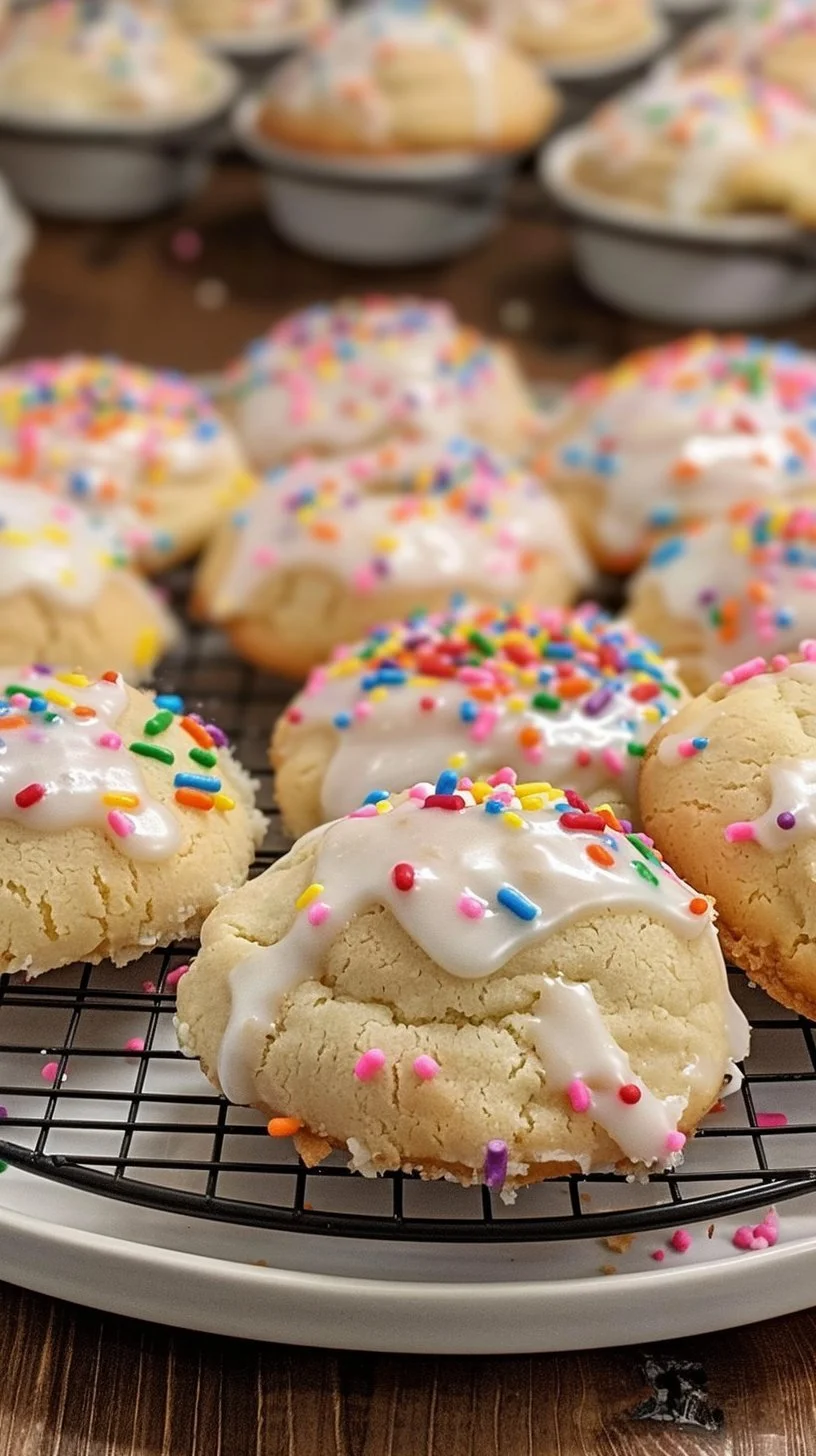 Plate of assorted delicious Italian cookies on a table