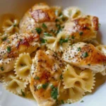 Mozzarella Garlic Butter Chicken cooked with herbs and spices for a delicious meal