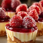 Delicious Raspberry Lemon Cheesecake Cups served in elegant dessert containers
