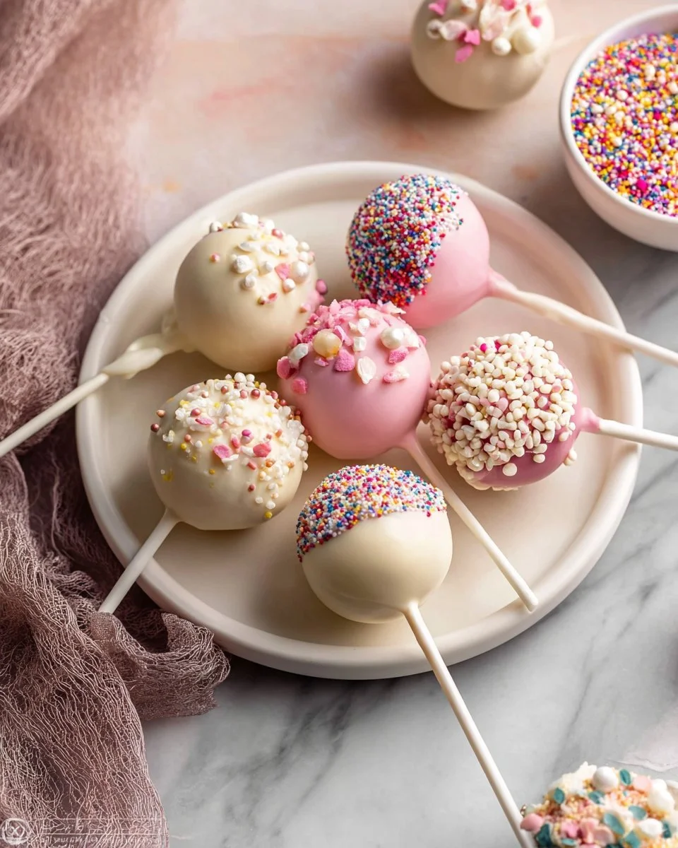 Assorted colorful cake pops on display for parties and celebrations