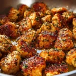 Delicious chicken bites cooked in rich garlic butter sauce