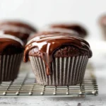 Delicious chocolate ganache drizzle over a decadent dessert