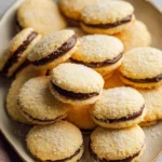 Delicious Chocolate Orange Cookies with a creamy ganache filling