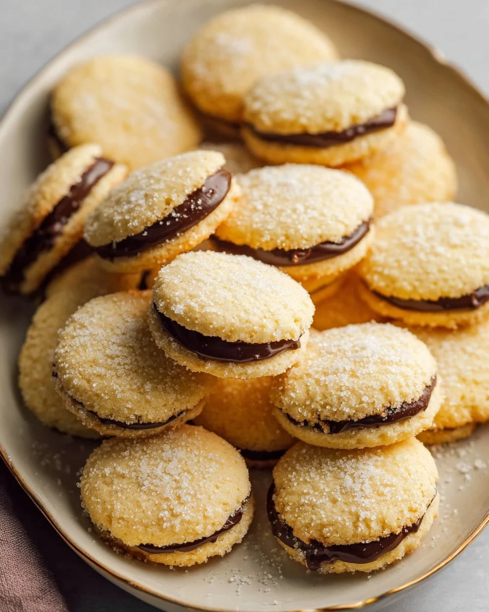 Delicious Chocolate Orange Cookies with a creamy ganache filling