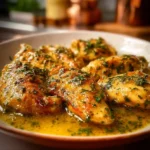 Deliciously cooked Classic Garlic Butter Chicken served on a plate