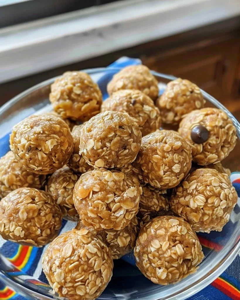 Delicious homemade peanut butter balls on a plate